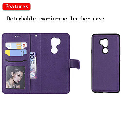 Acheter Wewoo Housse Coque Pour LG G7 ThinQ Solid Color Horizontal Flip de protection avec support et fentes cartes et portefeuille et cadre photo et lanière violet