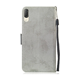 Avis Wewoo Housse Coque Etui en cuir multifonctionnel avec rabat horizontal fente pour carte et support Sony Xperia 1 Gris