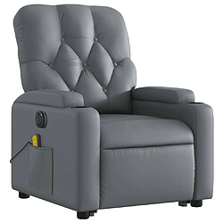 Avis Maison Chic Fauteuil Relax pour salon, Fauteuil inclinable de massage électrique gris similicuir -GKD95390