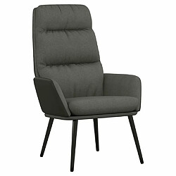 Maison Chic Chaise de relaxation | Fauteuil relax Gris foncé Tissu -GKD51887