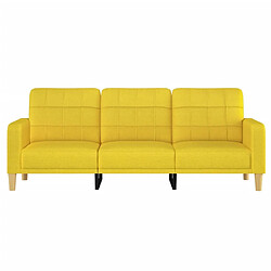 Avis Maison Chic Canapé à 3 places,Canapé droit,Sofa de Salon,Banquette Jaune clair 180 cm Tissu -GKD632671