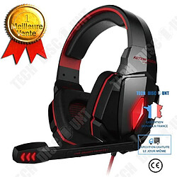 Tech Discount TD® Casque Gamer pour Jeux/ Qualité Sonore élevée coussins d'oreilles et microphone / Clarté voix matériaux résistants poids léger