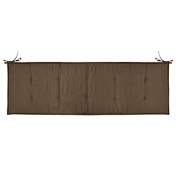 Acheter Decoshop26 Coussin de banc de jardin 100 % polyester imperméable taupe 150 x 50 x 3 cm DEC021751