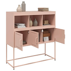 Acheter vidaXL Buffet rose 100,5x39x107 cm acier