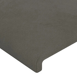 Avis vidaXL Têtes de lit 2 pcs Gris foncé 90x5x78/88 cm Velours