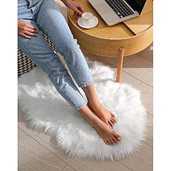 Avis Tapis en Peau de Mouton Synthétique 60x90cm Blanc