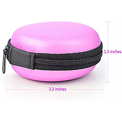 5pcs étui de transport pour écouteurs, forme ronde transportant un sac de rangement rigide en EVA pour écouteurs, câble USB, casque Bluetooth ou filaire, mini stockage couleur aléatoire