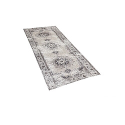 Beliani Tapis beige et gris 60 x 180 cm ALMUS