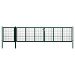 vidaXL Portail de jardin Acier 500 x 100 cm Vert