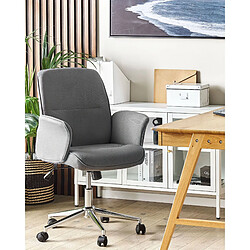 Beliani Chaise de bureau Gris RAVISHING