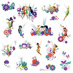 Thedecofactory DISNEY FÉES - Stickers repositionnables la Fée Clochette et ses amies, personnages de Disney