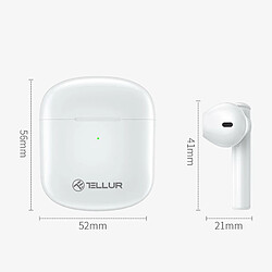 Écouteurs sans fil Tellur Aura True, APP, blanc pas cher