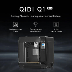 Imprimante 3D QIDI Tech Q1 Pro, moteurs Z doubles, 64 bits, détection de filament, 245 x 245 x 240 mm