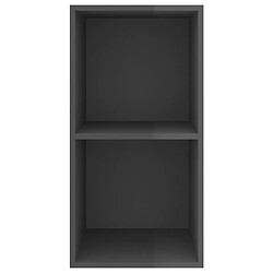 Acheter Maison Chic Meuble TV scandinave mural Banc TV suspendu pour salon - Gris brillant 37x37x72 cm Aggloméré -MN86510