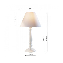 Luminaire Center Lampe de table Regal blanc mat 1 ampoule 41,5cm