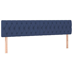 Maison Chic Lot de 2 Têtes de lit design Bleu pour chambre - Décoration de lit 100x7x78/88 cm Tissu -MN79732