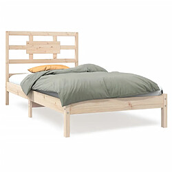 Maison Chic Lit adulte - Lit simple Cadre de lit,Structure du lit Contemporain Bois massif 90x200 cm -MN48114