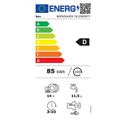 Lave-vaisselle BEKO BDFN26430W