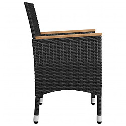 Maison Chic Ensemble de salle à manger de jardin 5 pcs,Table et chaises d'extérieur Noir -GKD184518 pas cher