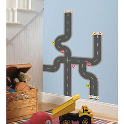 TheDecoFactory Circuit Route Intéractif Stickers circuit interactif - Repositionnables - Vinyle imperméable - Enfant