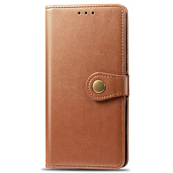 Wewoo Housse Coque Etui en cuir de couleur unie pour téléphone portable avec protection et fonction de fixation Sony Xperia XZ4 Compact / Xperia XZ4 Mini Marron