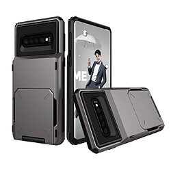 Wewoo Coque Renforcée Housse de protection antichoc TPU + PC pour Galaxy S10 avec fente carte Noir