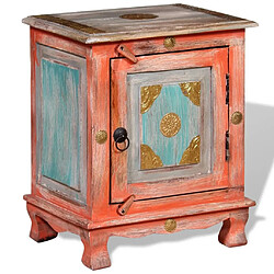 Maison Chic Table de chevet Table de Nuit Meuble de Rangement Bois de manguier massif Orange