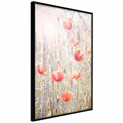 Paris Prix Affiche Murale Encadrée Poppies 20 x 30 cm Noir