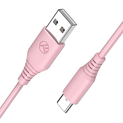 Avis Câble de données en silicone Tellur, USB vers Type-C, 3A, 1m, rose