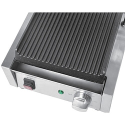 Grill Panini Professionnel Simple Rainuré - 1,5 kW - Buffalo