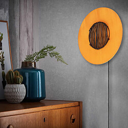 Avis Corep Applique murale ronde soie orange et bambou 1 lumière