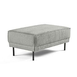 Lisa Design Charlie - pouf - pieds hauts - en tissu velours relief Charlie - pouf - pieds hauts - en tissu velours relief - Gris