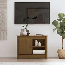 Maison Chic Meuble TV scandinave - Banc TV pour salon Marron miel 70x36,5x52 cm Bois de pin massif -MN29302