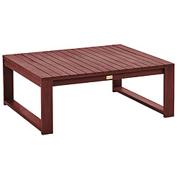 Beliani Table de jardin 90 x 75 cm Rouge foncé TIMOR