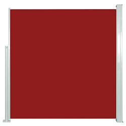 Maison Chic Auvent latéral rétractable de balcon | Store extérieur | Auvent solaire de patio 140x300 cm Rouge -GKD55138