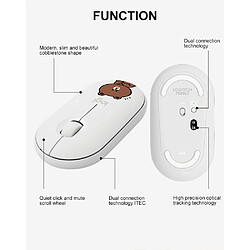 Universal Souris sans fil Souris Bluetooth Silent Slim Souris Bluetooth pour ordinateurs portables Bureau Home | Mouse (Blanc) pas cher