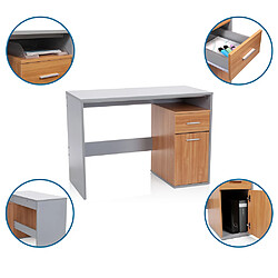 Avis Bureau / Table pour ordinateur BASIX 105x50 cm Blanc cassé / hêtre hjh OFFICE