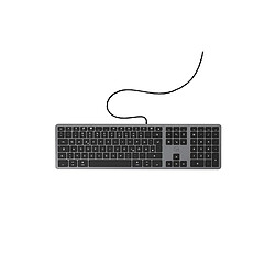 Mobility Lab Clavier allemand QWERTZ filaire pour Mac ? gris sidéral et noir