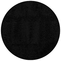 vidaXL Tapis shaggy PAMPLONA poils longs moderne noir Ø 200 cm