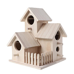 Universal Maison d'oiseaux en bois Cage d'élevage Clôture Boîte Nid Cour Jardin Jardin Décoration de la maison