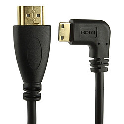 Wewoo Câble or Version 1.4, Mini HDMI mâle plaqué à spiralé HDMI, Support 3D / Ethernet, Longueur: 60cm peut être étendu 2m