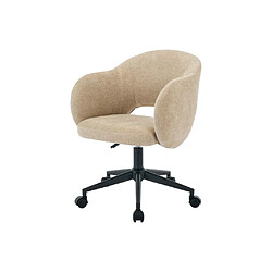 Avis Vente-Unique Chaise de bureau - Tissu texturé - Beige - ACACILIO