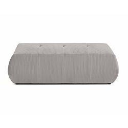 Lisa Design Pouf Onyx - Gris clair pas cher