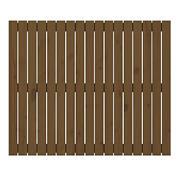 Avis vidaXL Tête de lit murale Marron miel 108x3x90 cm Bois massif de pin