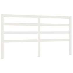 vidaXL Tête de lit Blanc 186x4x100 cm Bois massif de pin