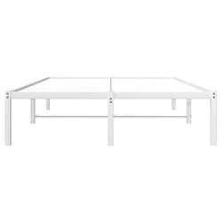 Maison Chic Lit Moderne Chambre - Cadre/structure de lit pour adulte métal blanc 120x190 cm -MN37935 pas cher