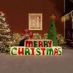 vidaXL Décoration gonflable Merry Christmas avec LED 197 cm