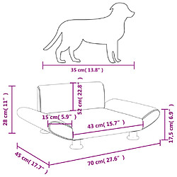 vidaXL Lit pour chien crème 70x45x28 cm tissu pas cher