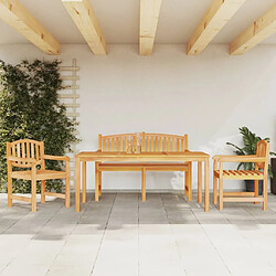 Maison Chic Ensemble de salle à manger de jardin 4 pcs,Table et chaises d'extérieur Bois de teck massif -GKD752802