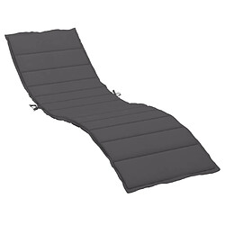 vidaXL Coussin de chaise longue anthracite 200x50x3cm tissu oxford